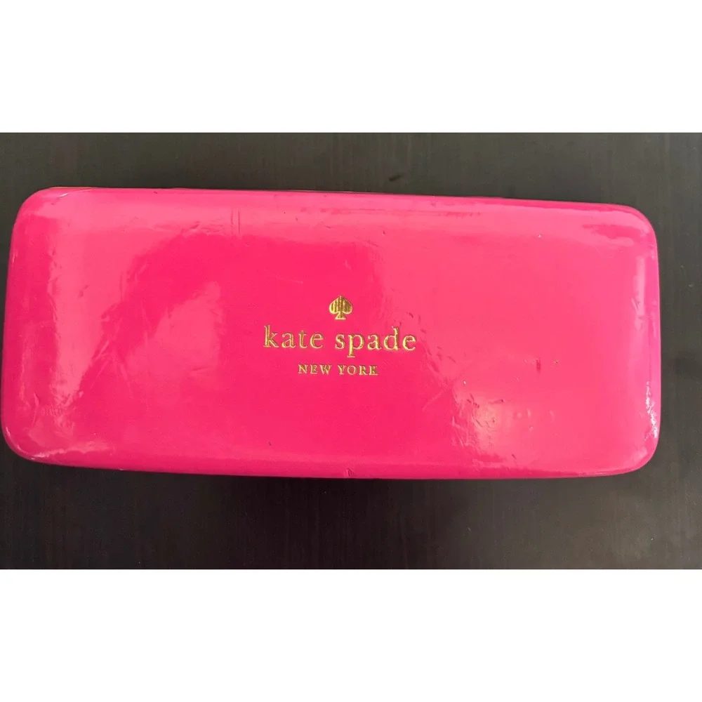 Kate Spade Janetta Eyeglasses Black Purple Rectangular Frames with Case